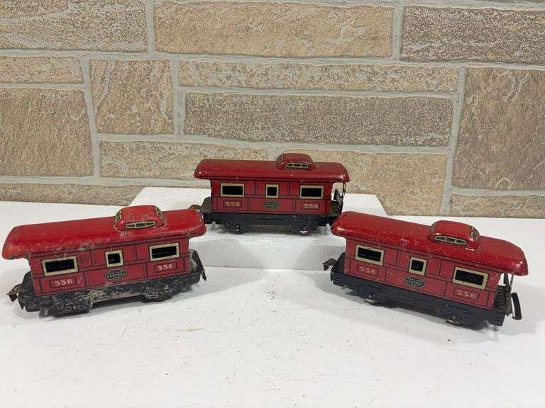 3 - Marx Tin #556 New York Central Lines Cabooses image