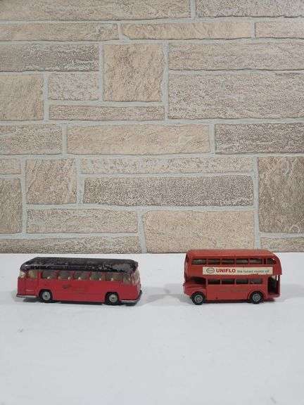 2 die-cast buses. image