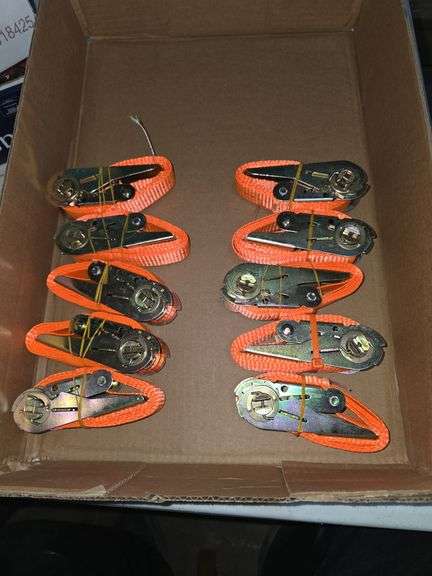 Set of 10 Unused 1" x 4' self binding load straps image
