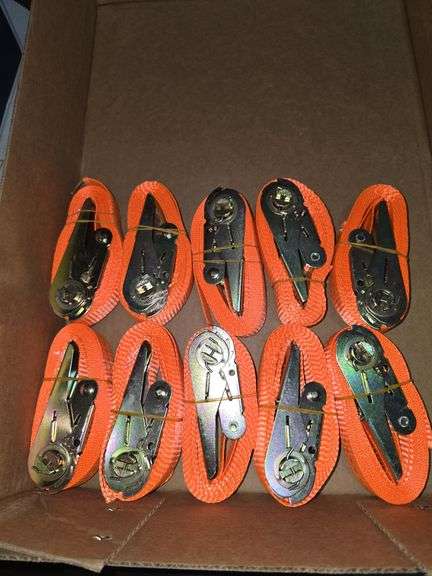 Set of 10 Unused 1" x 9' self binding load straps image