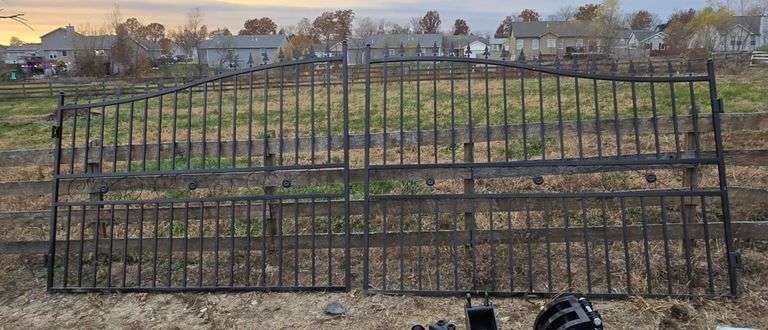 Two Section Iron Entrance Gate image