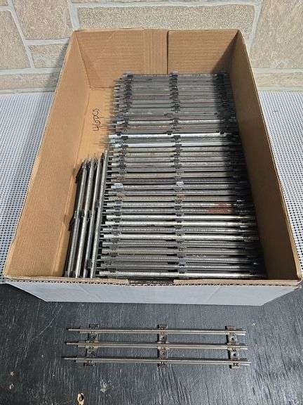 Collection of 3 rail track, 9" sections - 46 pieces image