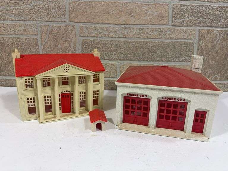 Plasticville Mansion, Firehouse, and Doghouse image
