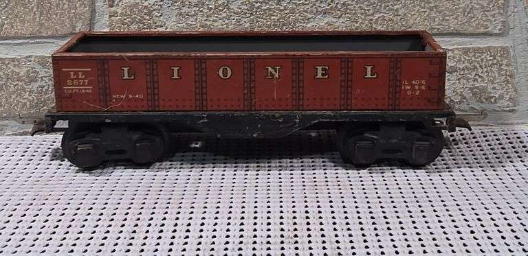 Prewar Lionel 2677 tinplate Gondola image