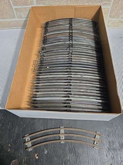 Collection of 3 Rail curved track sections - 42 Pieces. Box #2 image