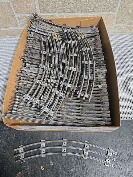 Collection of 3 rail curved track sections - 51 pieces image