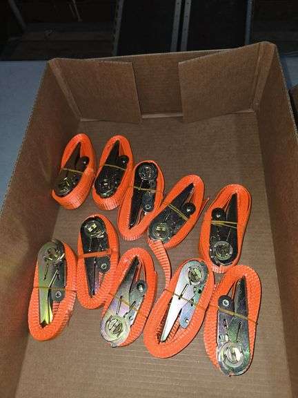 Set of 10 Unused 1" x 9' self binding load straps image
