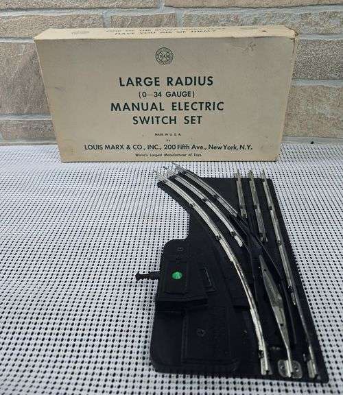 Marx Large Radius O34 Switch Section in Original Box image