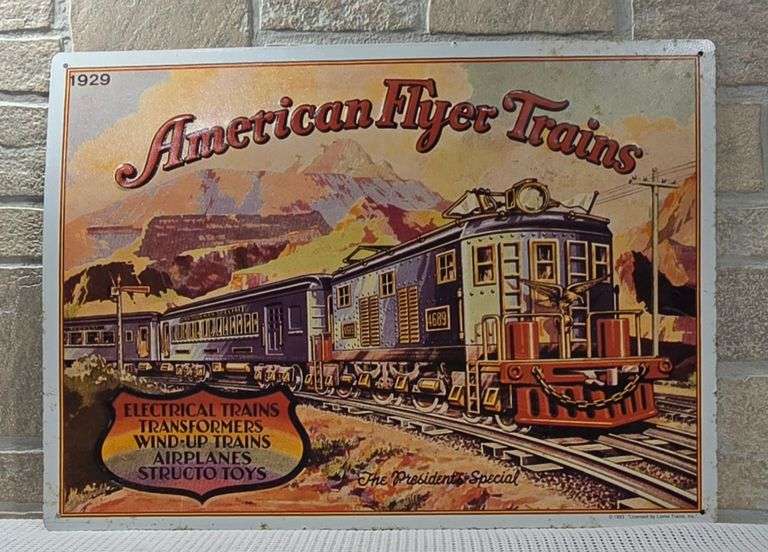 American Flyer Trains Tin Sign image