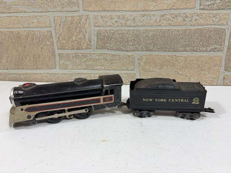 Marx 0-4-0 Tin Locomotive and Tin New York Central Tender image