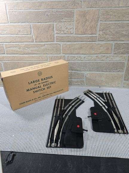 Marx Large Radius O34 Switch Set in Original Box image
