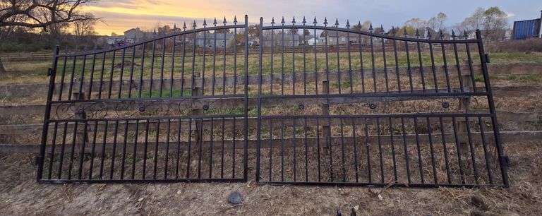 Two Section Iron Entrance Gate image