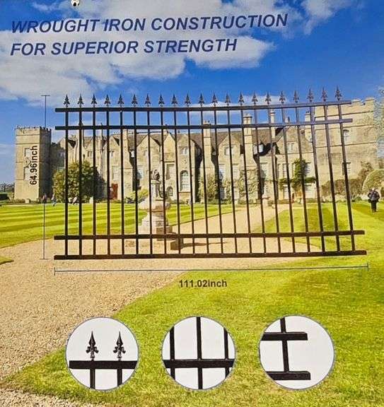 Wrought Iron Fence Sections - eight pieces image