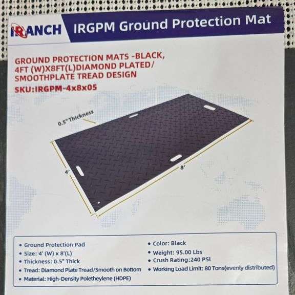 Four (4) IRGPM Black Ground Protection Mats image