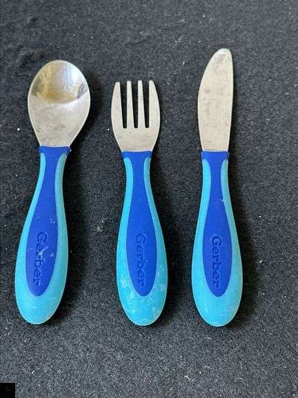 Vintage Lenox China Children’s Bowls and Gerber Brand  Children’s Utensils