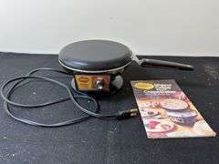 Vintage Sunbeam Electric Crepemaker with Instructions and Recipe Book
