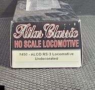 Atlas Classic HO Scale ALCO RS-3 Undecorated Locomotive in Box