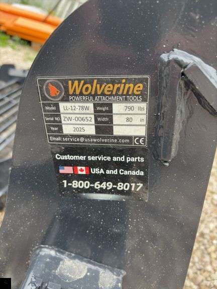 2025 Wolverine LL-12-78W Skid Steer Land Leveler