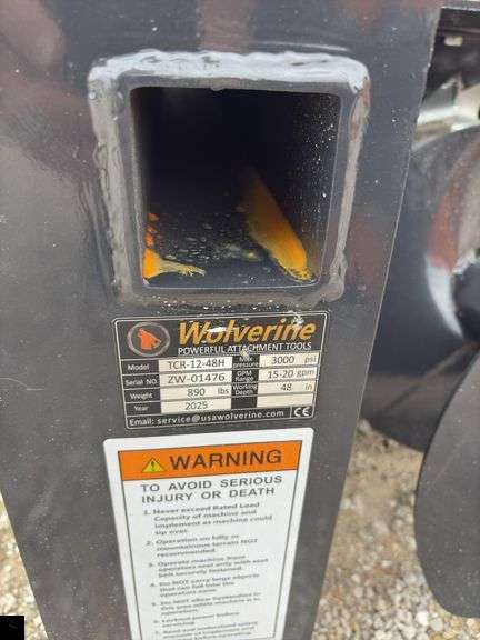 2025 Wolverine TCR-12-48H Skid Steer Trencher Attachment