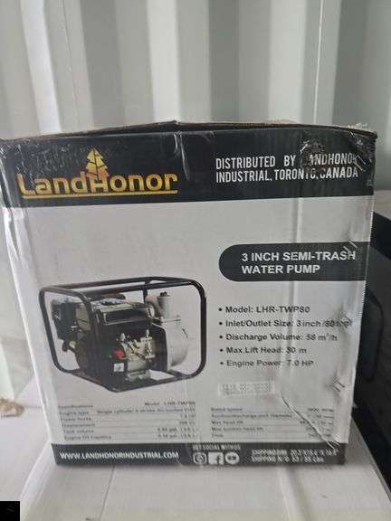 2025 LandHonor Semi-Trash Water Pump LHR-TWP80