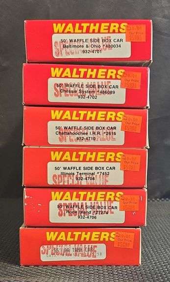 Lot of 6 Factory Sealed Walthers Rolling Stock Train Kits