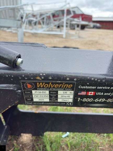 2025 Wolverine 3 Point Quick Tach PT-16-01C