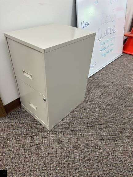 Two Drawer Locking Metal File Cabinet with key