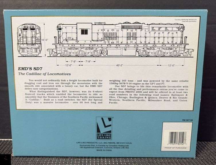 Proto 2000 Series SD7 Locomotive, UP 455