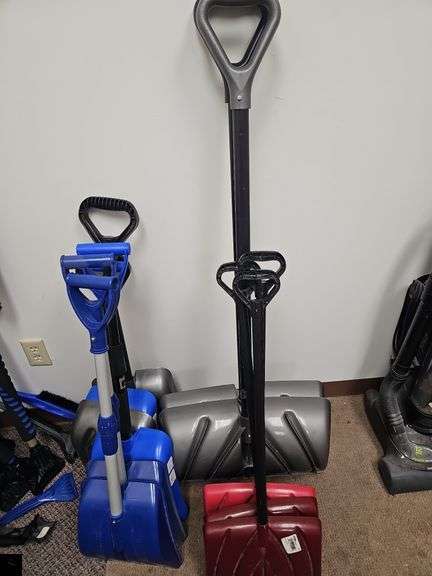 Assortment of snow removal shovels