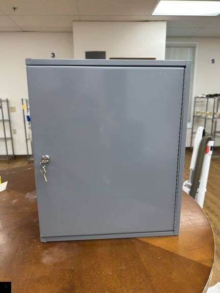 Locking Metal Key Storage Cabinet and a variety of key tags
