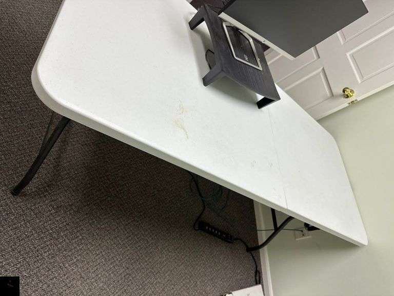 Six-foot folding table (table only - contents listed separately)