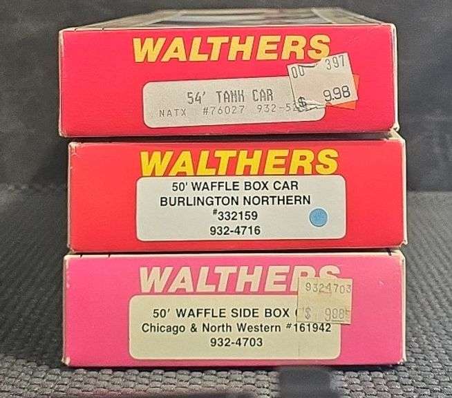 Lot of 3 Walther's HO Scale Model Train Cars