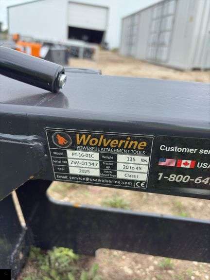 2025 Wolverine 3 Point Quick Tach PT-16-01C
