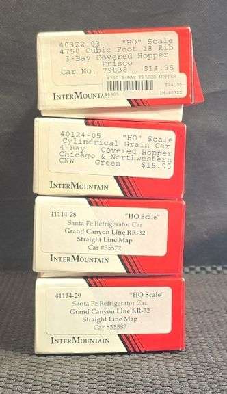 HO Scale InterMountain Railway Car Kits - 4 Piece Lot