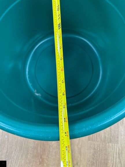 Large Heavy Duty Round Plastic Bin with Two Nylon Rope Handles