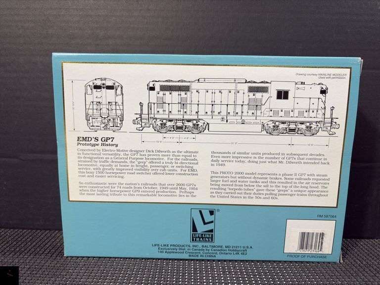 Proto 2000 Series GP7 Locomotive HO Scale