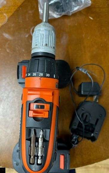 Black and Decker Cordless Drill with battery and charger