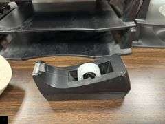 Plastic Desk Organizers and office supplies (contents only, table listed separately)