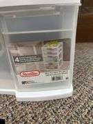 Four-Drawer plastic storage chest and a 66-Qt storage tote with lid