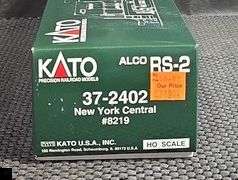 Kato Alco RS-2 HO Scale Locomotive - New York Central #8219