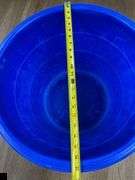 Large Heavy Duty Round Plastic Bin with Two Nylon Rope Handles