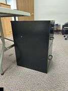 Locking metal two-drawer file cabinet with keys