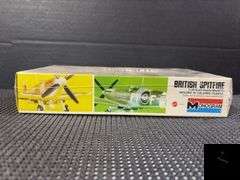 Monogram British Spitfire R.A.F. Mark IX 1/48 Scale Model Kit Sealed 1973