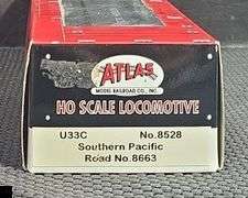 Atlas HO Scale U33C Southern Pacific Locomotive #8663 in Box