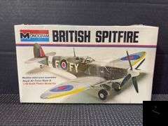 Monogram British Spitfire R.A.F. Mark IX 1/48 Scale Model Kit Sealed 1973