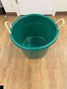 Large Heavy Duty Round Plastic Bin with Two Nylon Rope Handles