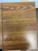 Rolling credenza with drop leaf side