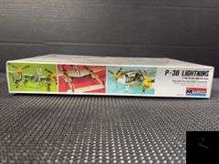 Monogram P-38 Lockheed Lightning 1/48 Scale Model Kit #6848 - Factory Sealed