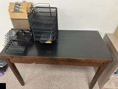 Wooden Table (table only - contents listed separately)