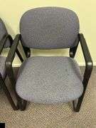 Set of three upholstered office chairs